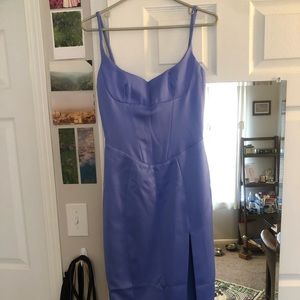 House of CB casimira blue satin dress